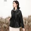 Весна и осень новый стиль овчины кожаная куртка женская короткая кожаная куртка похудение талия повседневная