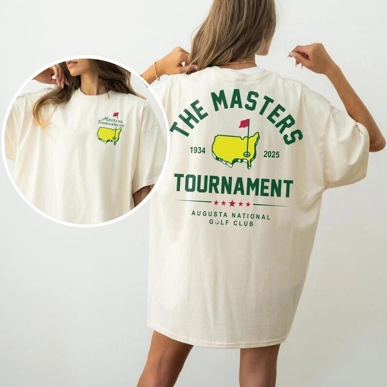 Гольф-рубашка Masters в Огасте, Футболка Masters Golf Tournament 2025, Полный размер S-3XL, Унисекс футболка