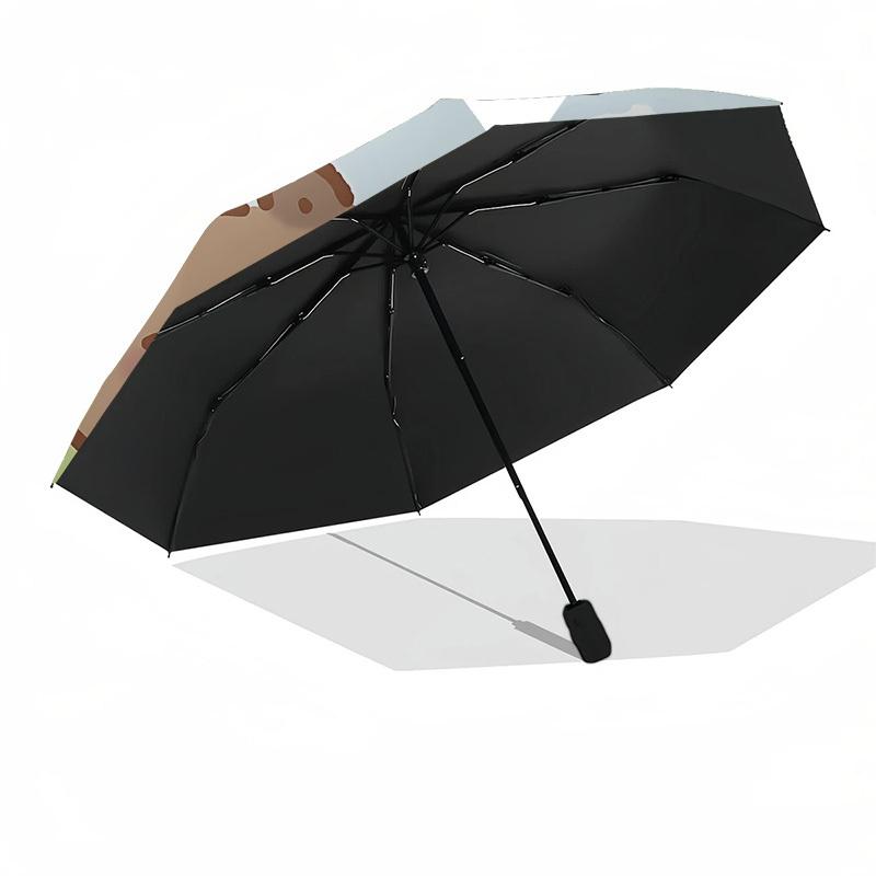 1pc Capybara, Desk fan Automatic Open/Close Umbrella, Folding Compact Umbrella with Lightweight Design for Women/Men yy251028264
