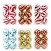 S Shape Christmas Ornament Balls 6 cm, Painted Plastic Christmas Tree Decorations, Festive Hanging Ornaments for Holiday, Party Set