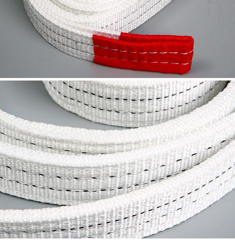 Промышленный белый плоский строп для крана, буксировочный строп, грузоподъемный строп грузоподъемностью 2/3/5/10 тонн, доступен длиной 6/8 метров