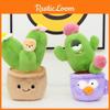 Creative Plush Cactus Plant Toy Home Decor Cute Sunflower Plush Doll In Purple And Brown