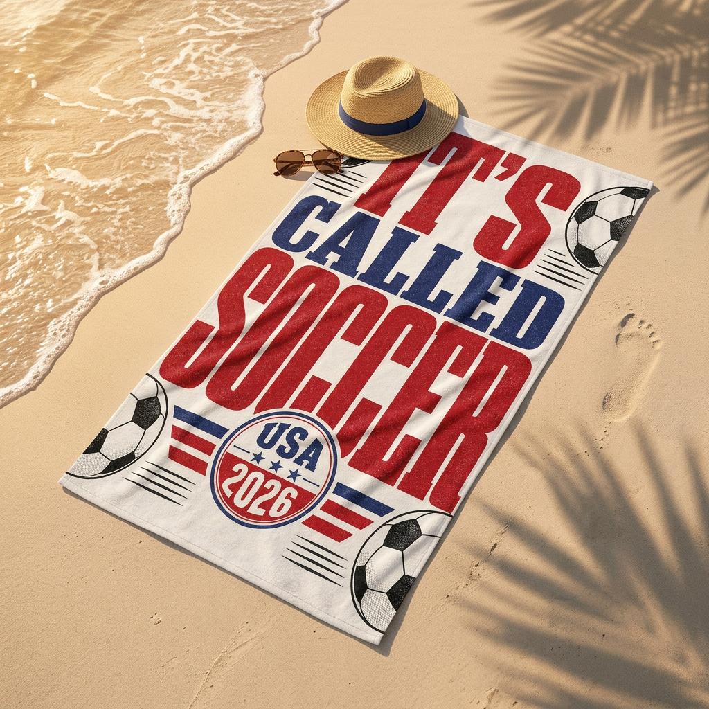 Soft Microfiber Absorbent Pool Towel for Sports Fans, Summer Vacation Essential, Oversized Sand Resistant Beach Blanket for Swim