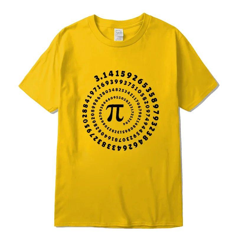 Funny Pi Design Print Casual Loose O-neck Men T Shirt Print Cotton Short Sleeve T-shirt Male Tees Y2K Tops Unisex