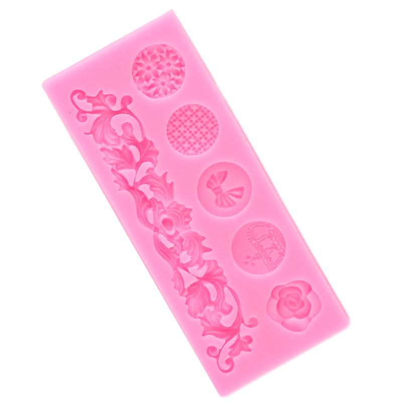 Винтажные завитушки, кружевные силиконовые формы, рельефная форма в стиле барокко, цветочная форма для торта, форма для помадки, сделай сам, формы для шоколадных конфет, инструменты для украшения торта