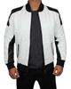 Leather Genuine Lambskin Men Stylish Jacket White & Black Handmade Classy Biker Soft