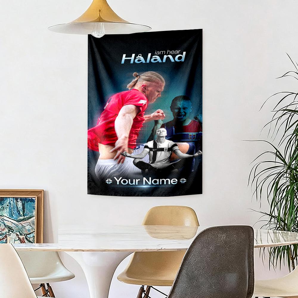 Haaland Customize Your Name Tapestry Wall Tapestry Easy to Hang Great for Office Wall Four Seasons Decor Great Gift for Dorm Room Lovers