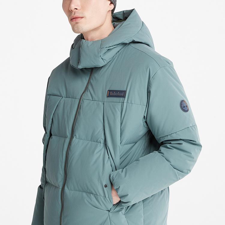 Timberland Мужская пуховая куртка шафраново-зеленая (унисекс) Пуховики A5RFG 392