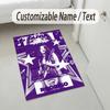 Personalized Crystal Velvet Carpet,Olivia Rodrigo Custom Printed Name, Plush Area Rug For Home Indoor Decor