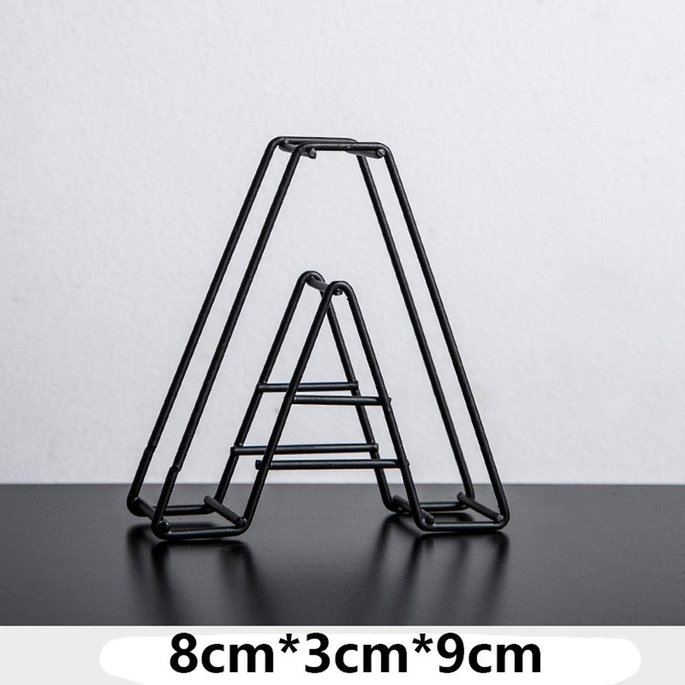 Photography Props Metal Hollow Letter Wrought Iron Alphabet Doorplate Sign Home Decoration