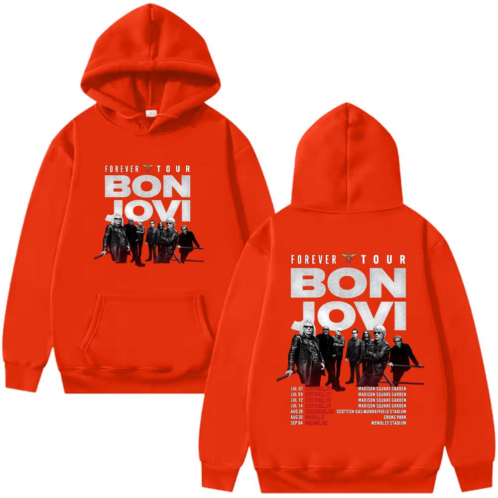 Худи группы Bon Jovi Одежда с графикой тура Bon Jovi Forever Унисекс Уличная одежда Пуловеры с длинным рукавом Худи