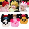 Cute Toddlers Little Baby Kids Cartoon Winter Hat Panda Ball Knitted Crochet Beanie Cap