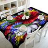 Decorated Wall Tablecloth Fashion Flower Pattern Waterproof Thicken Rectangular And Round Table Cloth For Wedding