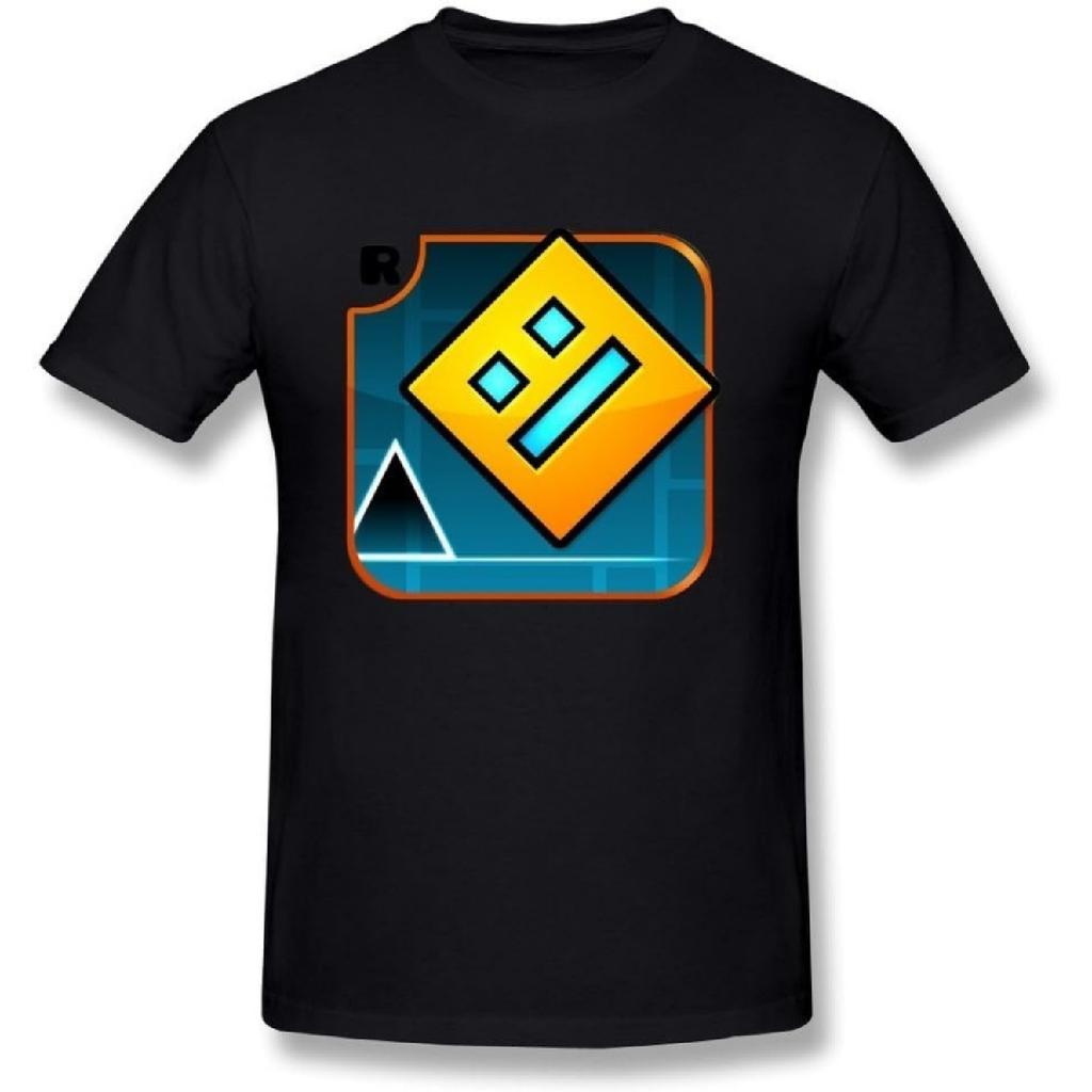 Мужская футболка FENGTING с логотипом игры Geometry Dash, черная