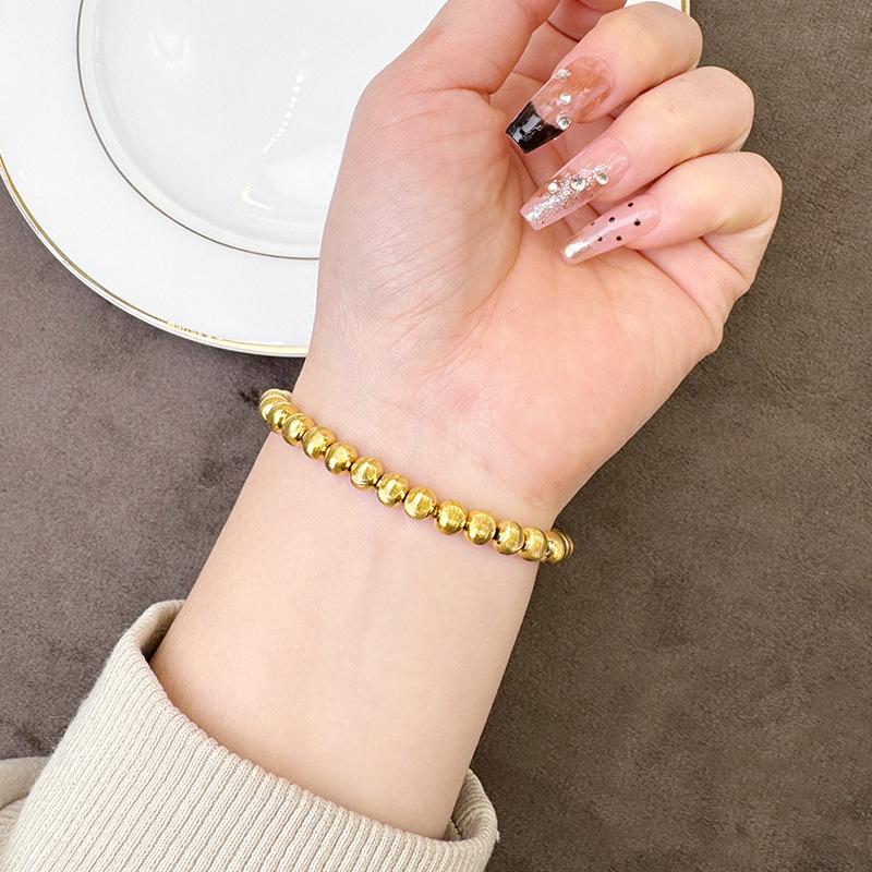 New Vietnamese Sand Gold Bracelet National Trend Style Cat's Eye Bracelet for Women Simple and Versatile Accessories
