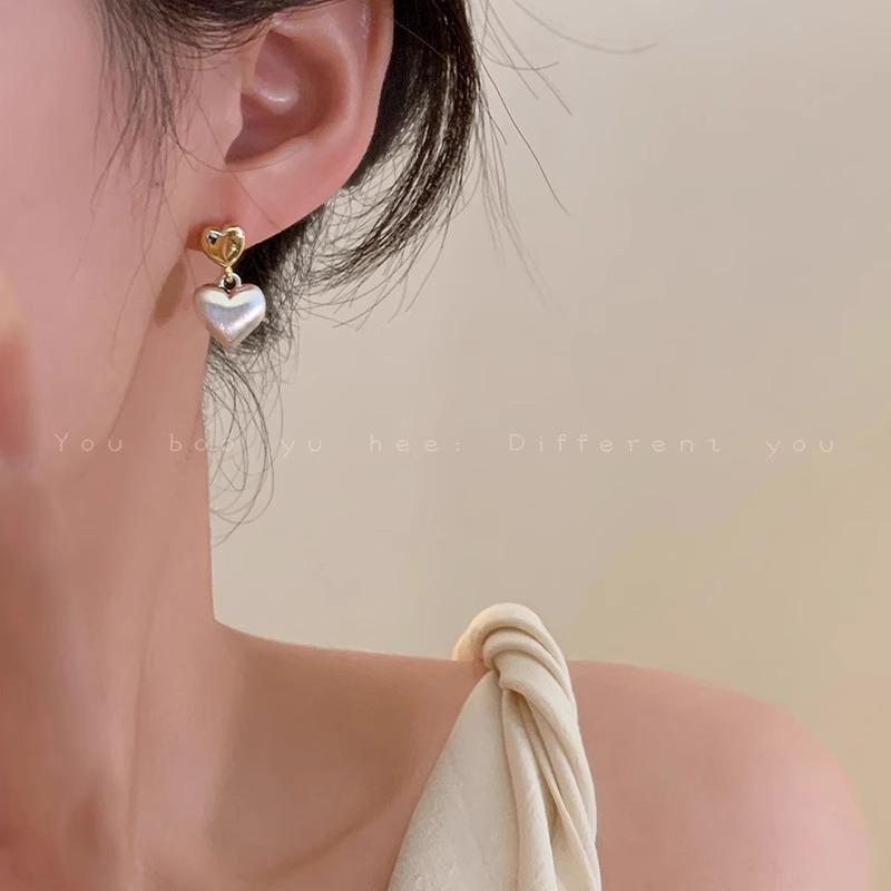 Серьги Color-block Frosted Love Женские Сладкие Зрелые Винтажные Минималистичные Элегантные Повседневные Украшения для Ушей