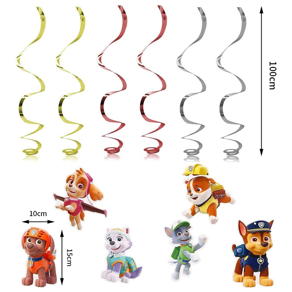 Fantasyon Paw Patrol набор воздушных шаров набор украшений на день рождения милый гирлянда на день рождения украшение на торт спиральная лента для воздушных шаров в комплекте