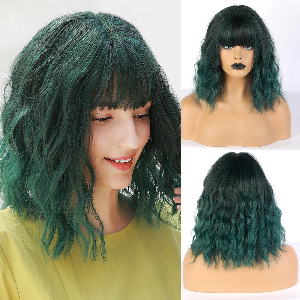 BLONDE UNICORN Женский парик высокого качества, темно-коричневый, с естественной волной, длинные вьющиеся волосы с челкой, парик для вечеринок и повседневных занятий