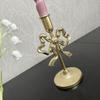 Single Head French Bow Candlestick Wrought Iron Wedding Candle Stand  Window Display