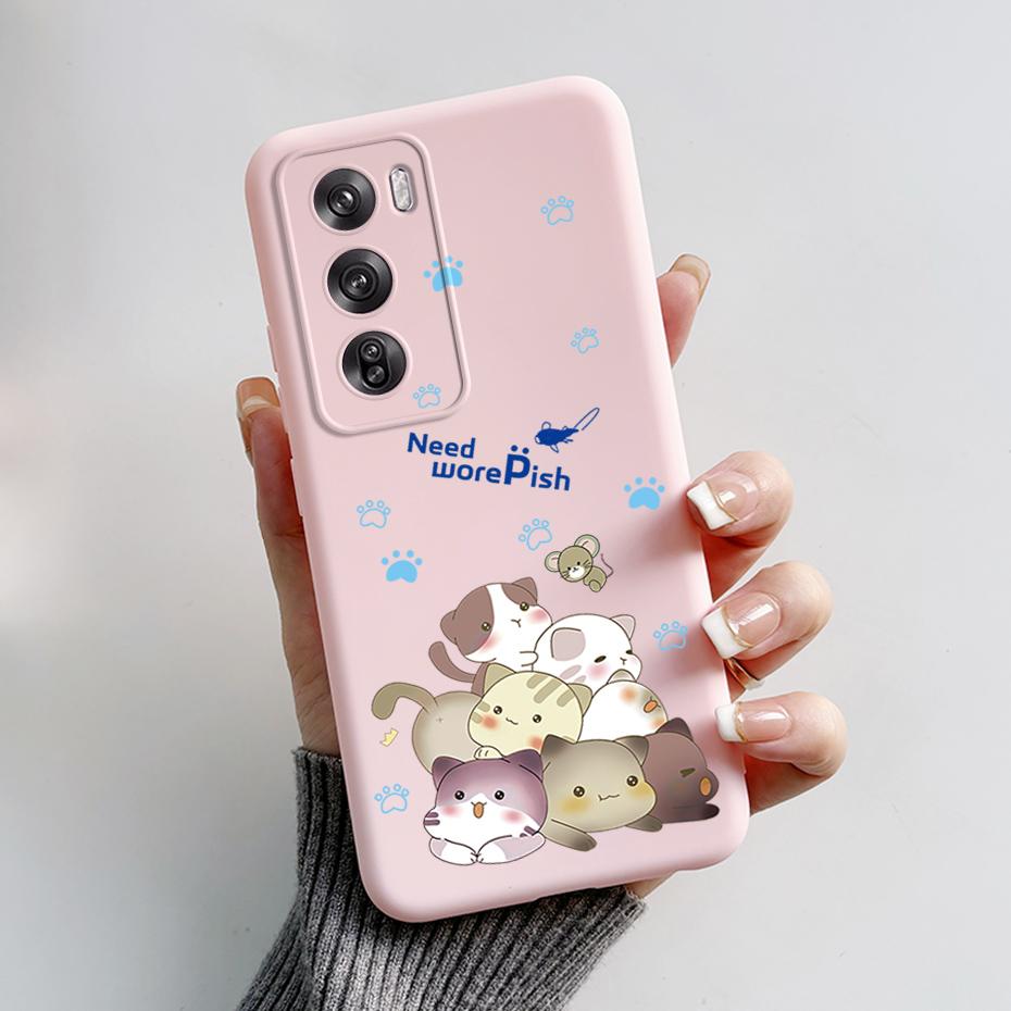 Чехол для OPPO Reno 12 Pro Милый Мультяшный Медведь Лягушка Задняя Крышка Матовый Силиконовый Мягкий Чехол для Телефона Для OPPO Reno 12 Reno12 Pro 5G Fundas