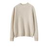 Women's 100% Cashmere Wool Sweater - Winter Thickened, Half-High Neck, Saddle Shoulder, Loose Knitwear