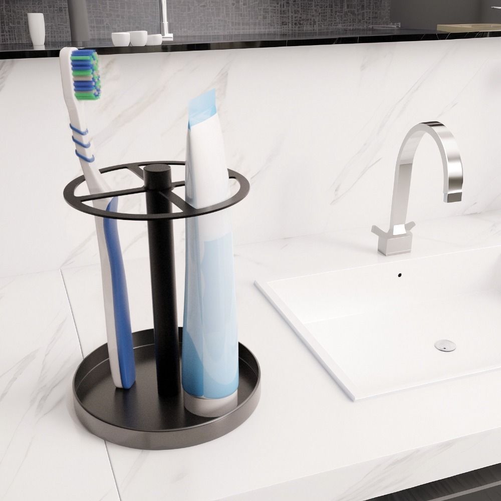 Anti-slip Electric Toothbrush Holder Space Saving Toothbrush Stand Toothpaste Organizer  Restroom