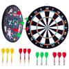 Kids Dartboard Set Double Sided Magnetic Target / Reversible Paper Space Theme