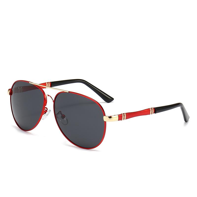 Photosensitive Color-Changing Sunglasses Day And Night Men'S Metal Polarized Sunglasses Black Summer Sunshade Glasses