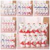 10pcs/set Plush Animal Mini Bear Flower Bouquet Plush Doll Cartoon Bouquet Doll Valentine's Day