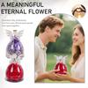 Mother's Day Flowers Gifts For Mom,Preserved Flowers Glass Angel Figurines With Preserved Red Rose,Anniversary Birthday Gifts For Women Wife Her