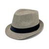 British Jazz Fedora: Solid Color Ribbon, Roll Brim, Unisex Sun Straw Hat