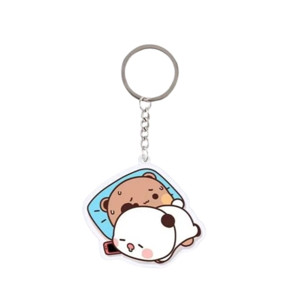 Animal Super Cute Couple Keychain Cartoon Cute Cartoon Bubu Dudu Key Chain Car Keyring