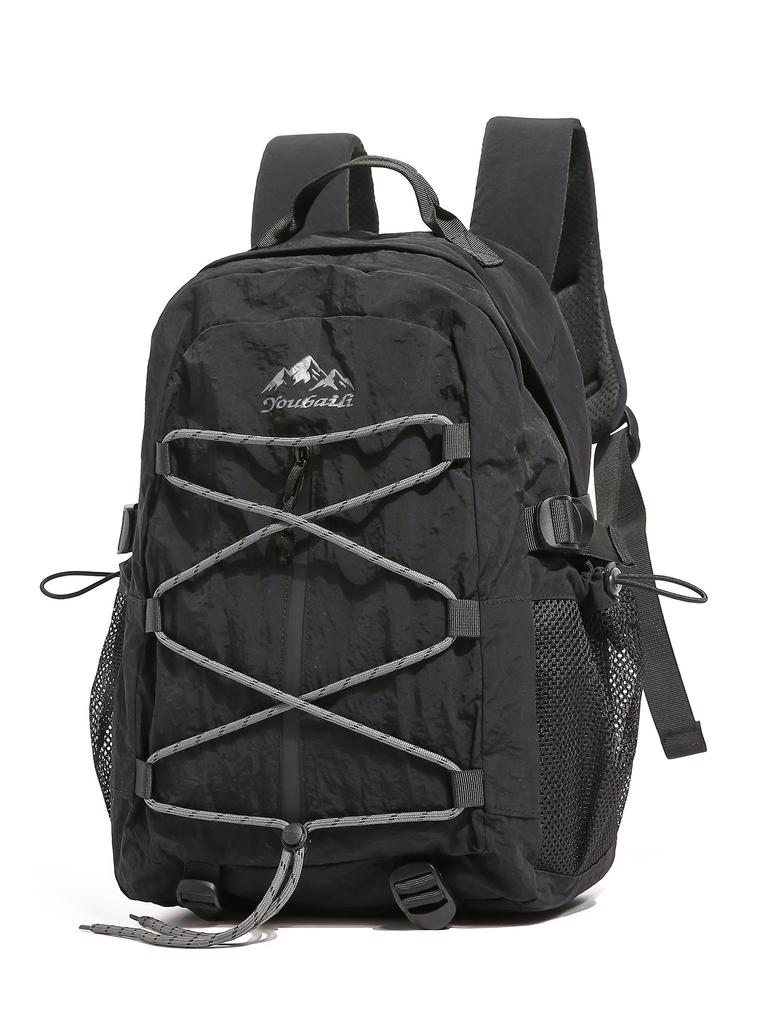 Schoolbag taro purple fog ash series niche nylon mountaineering backpack college student couple outdoor outing camping backpack