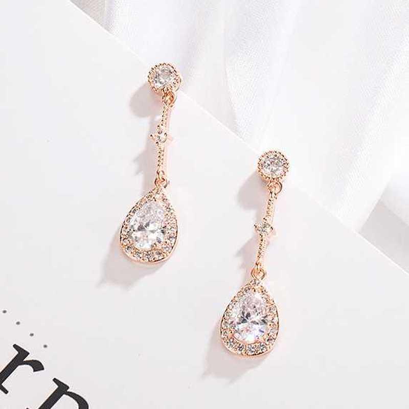 Sace Gems Классические серьги с цирконом из медного сплава для женщин, подарки на свадьбу