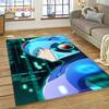 Retro Cartoon Rockman Mega Man Game Rug Carpet for Living Room Bedroom Home Decor,Floor Mat Non-slip Decoration for Sofa Doormat