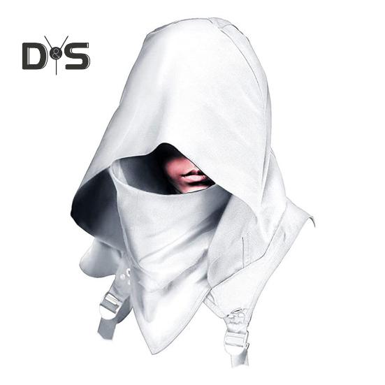 Капюшон-капюшон в стиле киберпанк, короткий шарф, средневековый плащ, шляпа ассасина, языческий костюм, аксессуар, плащ воина, наряд для косплея на Хэллоуин