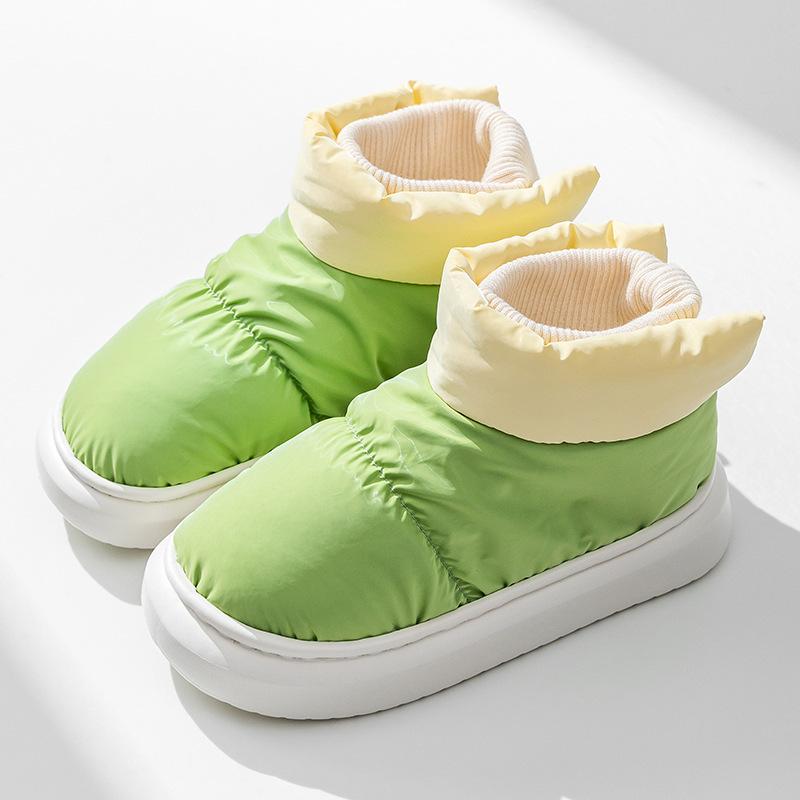 Средние высокие кеды, Хлопковые туфли, Водонепроницаемая обувь, Теплая обувь, Контрастные цвета, Мужские и женские, Обувь для пар, Уличная обувь, Нескользящая обувь