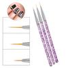 3Pcs Nail Art Liner Brushes Non-deformation Non-corroding Nail Supplies UV Gel Painting Acrylic Liner Brushes