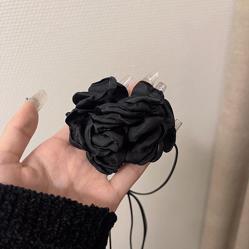 Корейское колье-чокер с большой розой для женщин и девочек, романтическое свадебное ожерелье, простые модные украшения на день Святого Валентина