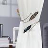Форма листа Прочные подхваты для штор Сплавные подвесные ремни Веревки Стержни-фиксаторы Кольцевые пряжки Крючки Аксессуары для украшения дома