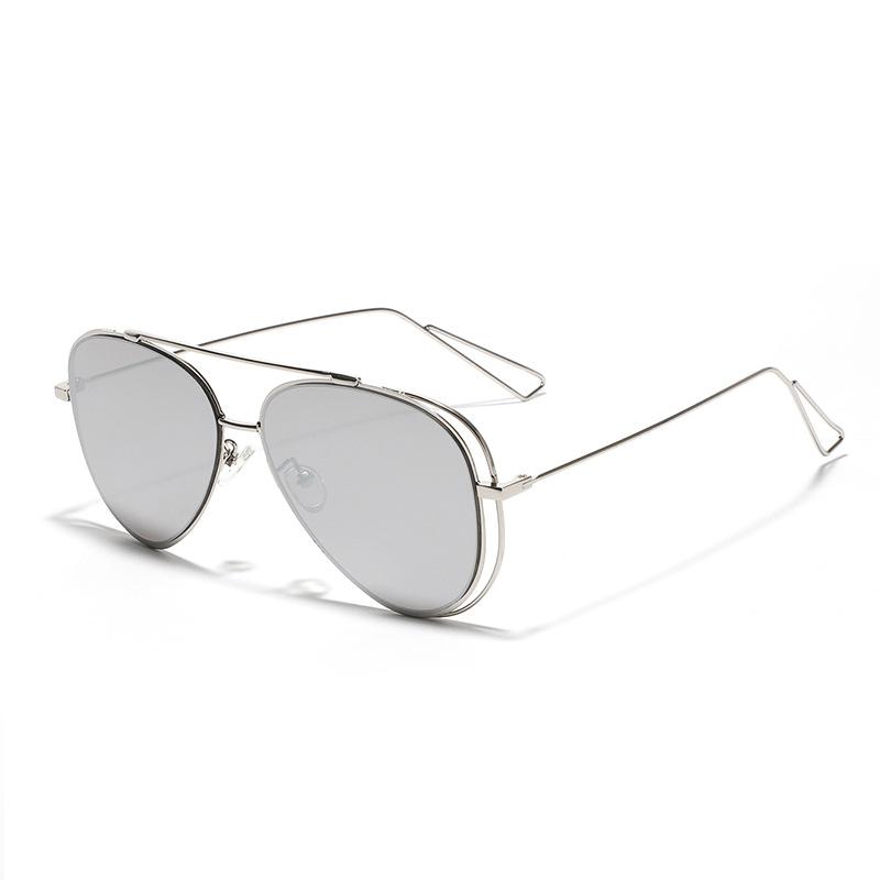 Очки Металлические светоотражающие цветные очки-жабы Мужские индивидуальные трендовые розовые солнцезащитные очки с большой оправой Женские солнцезащитные очки