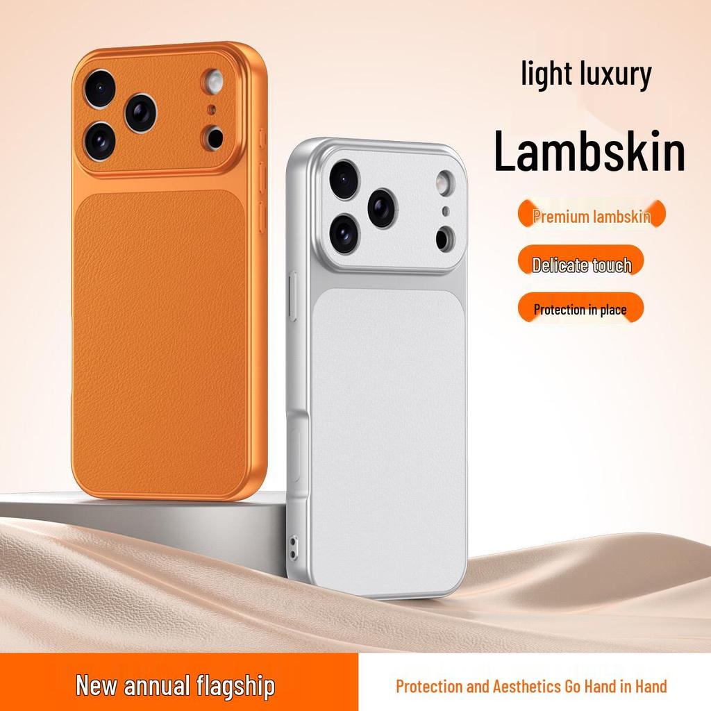 Силиконовый чехол с полной защитой из натуральной кожи для iPhone 15/16 Pro Max - Ощущение второй кожи, Защитный