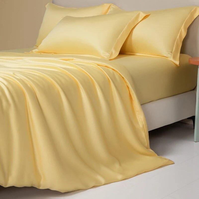 Комплект постельного белья из 100% египетского хлопка с натянутой простыней, плоская простыня, наволочка, роскошные нити 1000, 4/6 шт., комплекты постельного белья Sliky