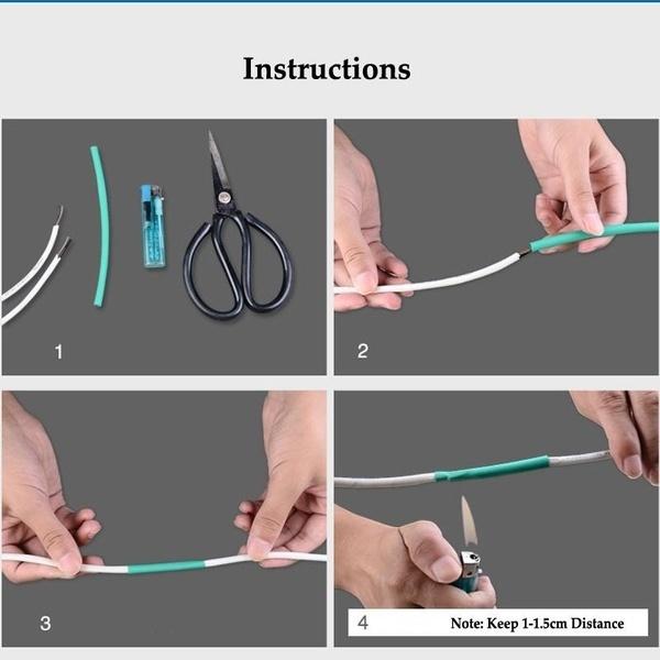 127/164/328/530 шт. Ассортимент электронных 2:1 оберточная проволока с изоляцией кабеля из полиолефиновой термоусадочной трубки. Коэффициент изоляции трубок.(Нет коробки)