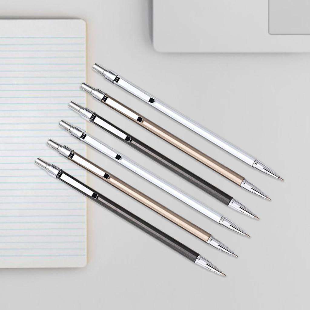 6 шт. Механический автоматический карандаш металлический механический карандаш 0,5 автоматический чертежный карандаш для плотника разметки черчения