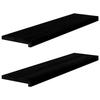 VidaXL Window Sills 2 Pcs Dark Brown Solid Oak Wood 4009184