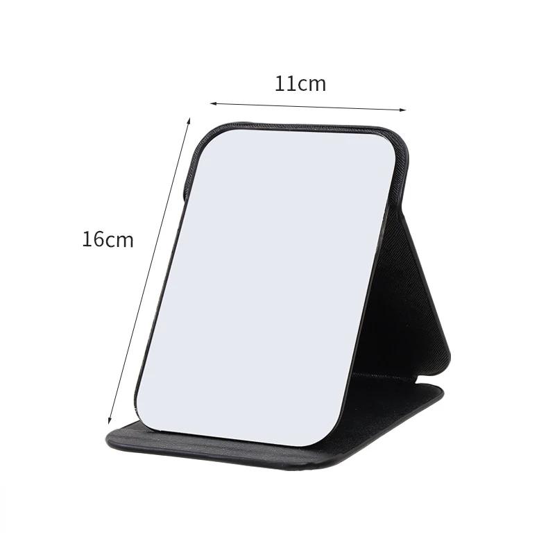 Folding Makeup Mirror High-quality Portable Desktop Makeup Mirror Single-side Creative Women Solid Color Standing Makeup Mirror