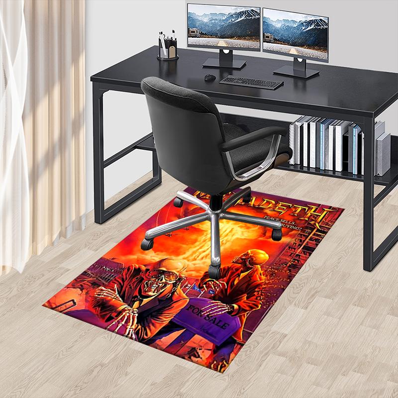 Megadeth Album Cover Art Carpet For Playroom Bedroom Living Room Sofa Home Decorkids Game Area Rug Nonslip Floor Mat