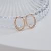 Минималистичные серьги-кольца золотого цвета с цирконием для девочек, повседневная одежда, модные украшения