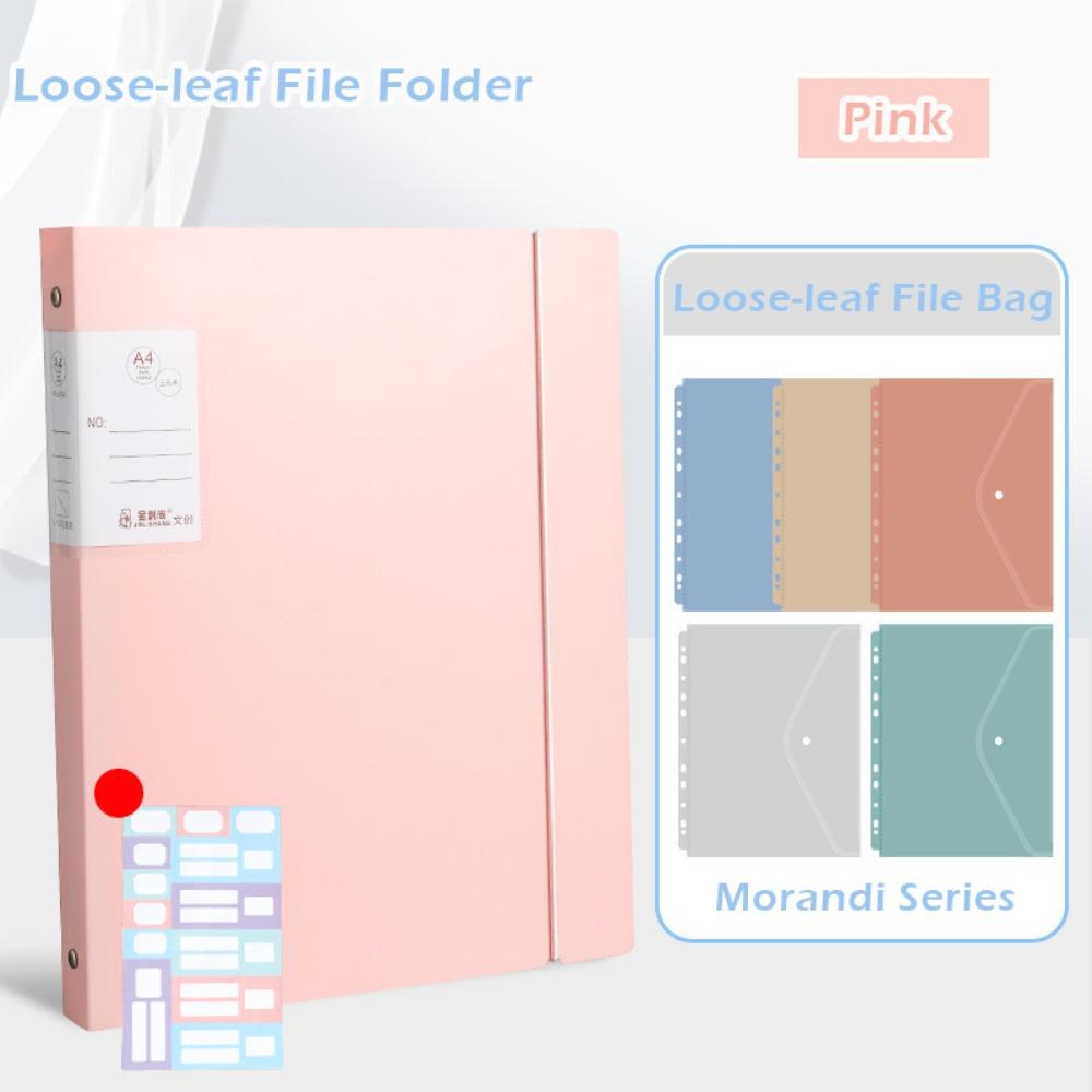 Multi-functional Loose-leaf Design File Folder Set PP Waterproof Document Organizer Test Paper Storage Clip Students